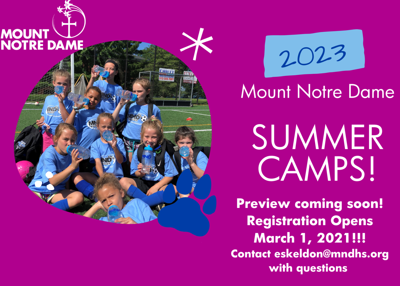 summer camp tease Mount Notre Dame High School